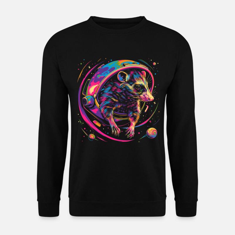 Opossum Space Astronaut Popart - Unisex Sweatshirt - black