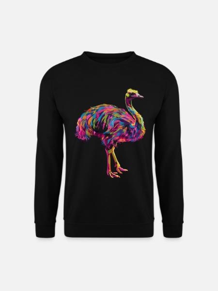 Ostrich Animal Popart - Unisex Sweatshirt - black