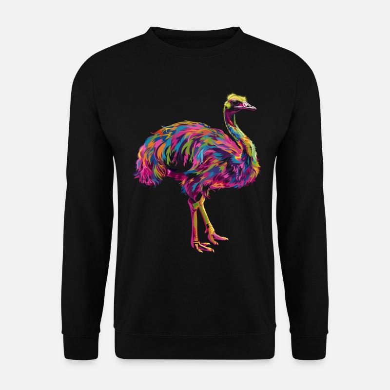 Straußentier Popart - Unisex Pullover - Schwarz