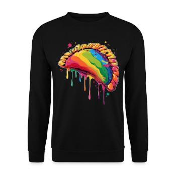 Pierogi Polonais Pologne Popart - Sweat-shirt Unisexe - noir - Devant - Alina (178cm) & Michal (187cm)