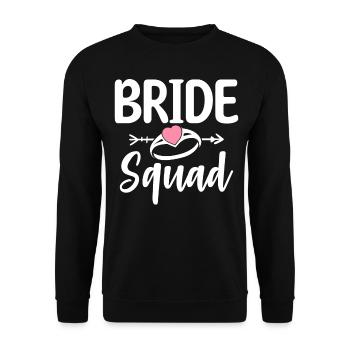 Bride Squad Douche nuptiale Enterrement de vie de jeune fille - Sweat-shirt Unisexe - noir - Devant - Alina (178cm) & Michal (187cm)