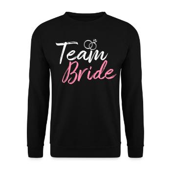 Équipe Mariée Douche nuptiale Enterrement de vie de jeune fille - Sweat-shirt Unisexe - noir - Devant - Alina (178cm) & Michal (187cm)
