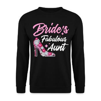 Tante de la douche nuptiale Tante fabuleuse de la mariée - Sweat-shirt Unisexe - noir - Devant - Alina (178cm) & Michal (187cm)