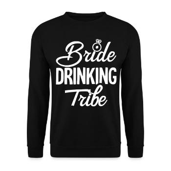 Bridal Shower Beer Bridal Drinking Tribe - Unisex Sweatshirt - black - Front - Alina (178cm) & Michal (187cm)