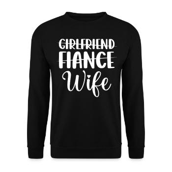 Bridal Shower Engagement Party Girlfriend Fiancé Spouse - Unisex Sweatshirt - black - Front - Alina (178cm) & Michal (187cm)