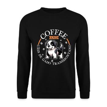 Kaffee und Transmontano - Unisex Pullover - Schwarz - Vorne - Alina (178cm) & Michal (187cm)