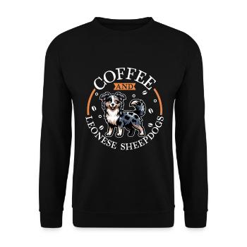 Kaffee und Carea Leonés - Unisex Pullover - Schwarz - Vorne - Alina (178cm) & Michal (187cm)