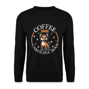 Coffee and Carolina Dog - Unisex Sweatshirt - black - Front - Alina (178cm) & Michal (187cm)