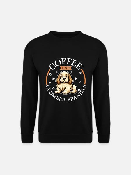 Coffee and Clumber Spaniel - Unisex Sweatshirt - black