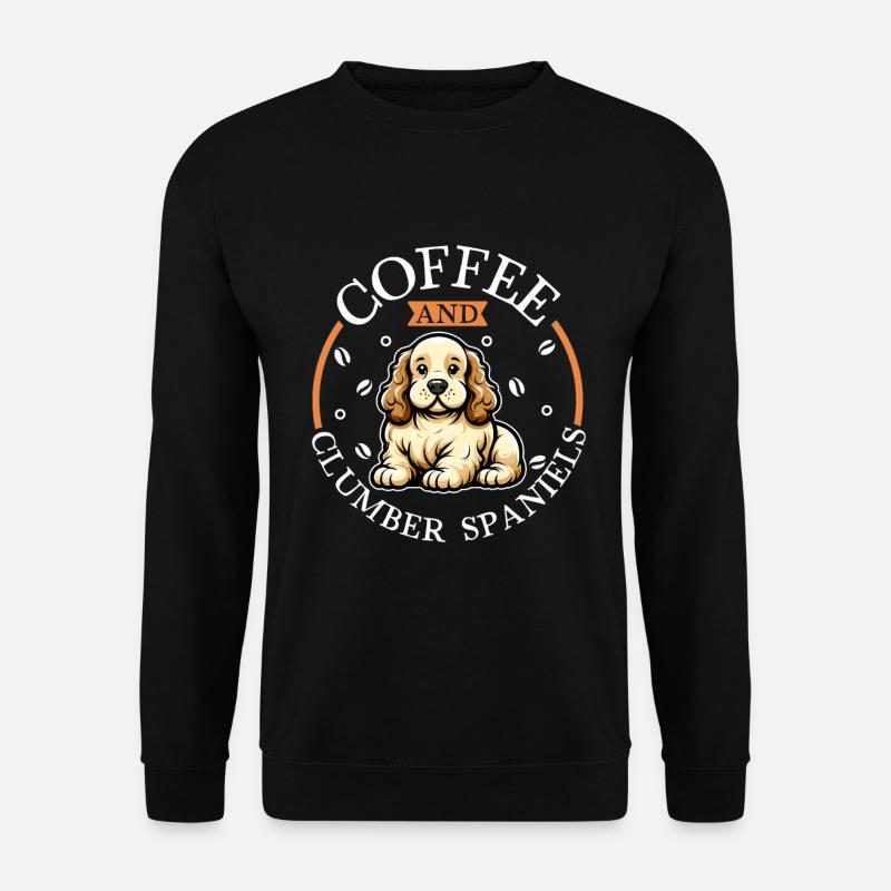 Coffee and Clumber Spaniel - Unisex Sweatshirt - black