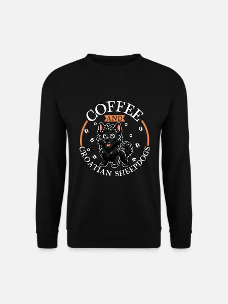 Café et berger croate - Sweat-shirt Unisexe - noir