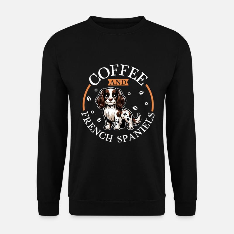 Coffee and Epagneul Français - Unisex Sweatshirt - black