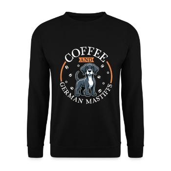 Coffee and Great Dane - Unisex Sweatshirt - black - Front - Alina (178cm) & Michal (187cm)