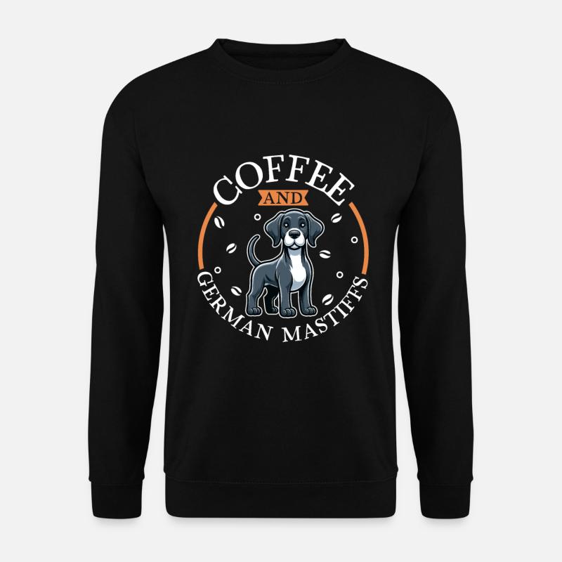Coffee and Great Dane - Unisex Sweatshirt - black