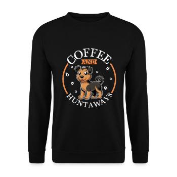 Coffee and Huntaway - Unisex Sweatshirt - black - Front - Alina (178cm) & Michal (187cm)