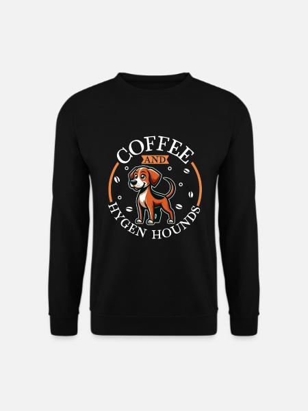 Café et Hygenhund - Sweat-shirt Unisexe - noir
