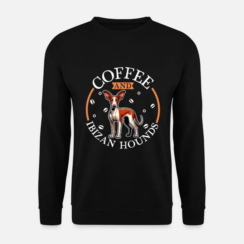 Coffee and Podenco Ibicenco - Unisex Sweatshirt - black