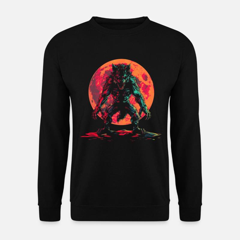 Werewolf Wolf Moon Popart - Unisex Sweatshirt - black