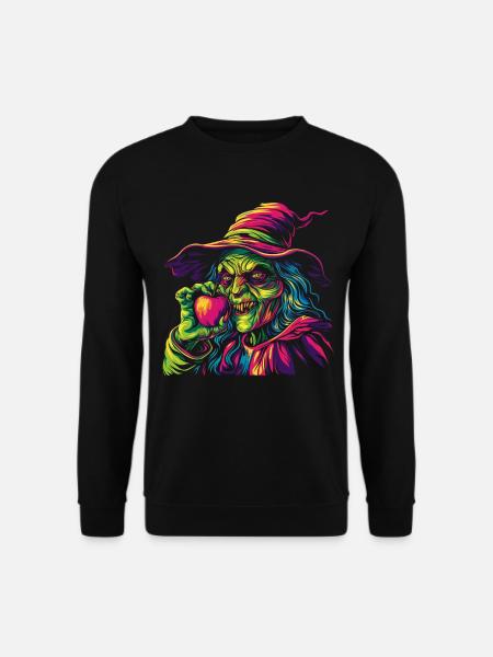 Witch Apple Halloween Spooky Popart - Unisex Sweatshirt - black