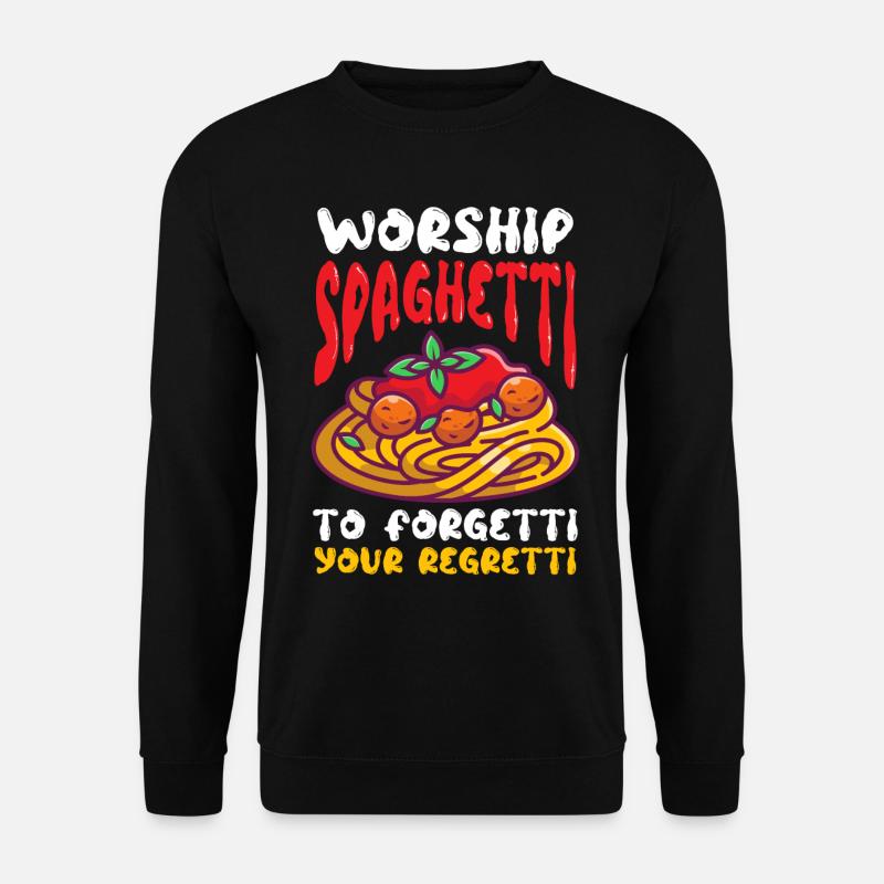 Fliegendes Spaghettimonster FSM - Unisex Pullover - Schwarz