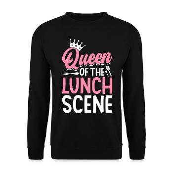 Cafeteria Worker Queen Queen of Lunch - Unisex Sweatshirt - black - Front - Alina (178cm) & Michal (187cm)