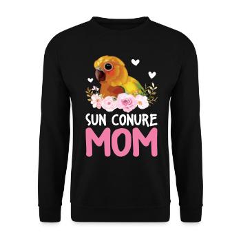 Soleil Perruche Maman Perroquet Maman Perroquet Oiseau Femme - Sweat-shirt Unisexe - noir - Devant - Alina (178cm) & Michal (187cm)