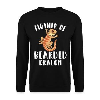 Mutter der Bartagame Eidechsenliebhaberin Mutter F - Unisex Pullover - Schwarz - Vorne - Alina (178cm) & Michal (187cm)