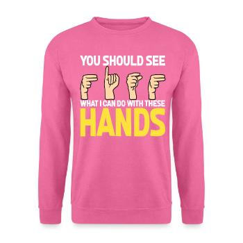 Deaf Pride ASL - Unisex Sweatshirt - pink - Front