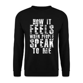 Deaf Pride ASL Gebärdensprache - Unisex Pullover - Schwarz - Vorne - Alina (178cm) & Michal (187cm)