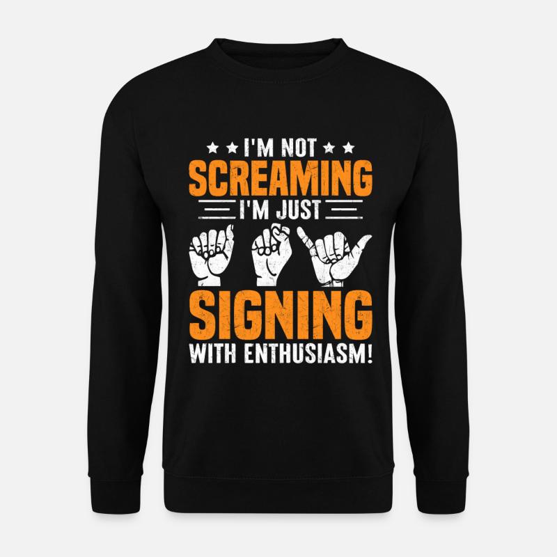 Deaf Pride ASL - Unisex Sweatshirt - black