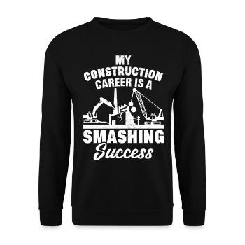 Funny House Demolition Construction Career Resounding E - Unisex Sweatshirt - black - Front - Alina (178cm) & Michal (187cm)