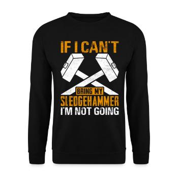 Funny House Demolition Day Can My Proposal - Unisex Sweatshirt - black - Front - Alina (178cm) & Michal (187cm)