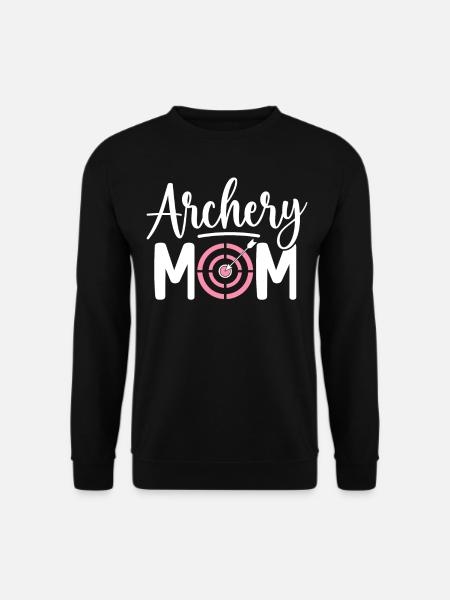 Bogenschießen Mom Bogenschütze Bogen und Pfeil Fra - Unisex Pullover - Schwarz
