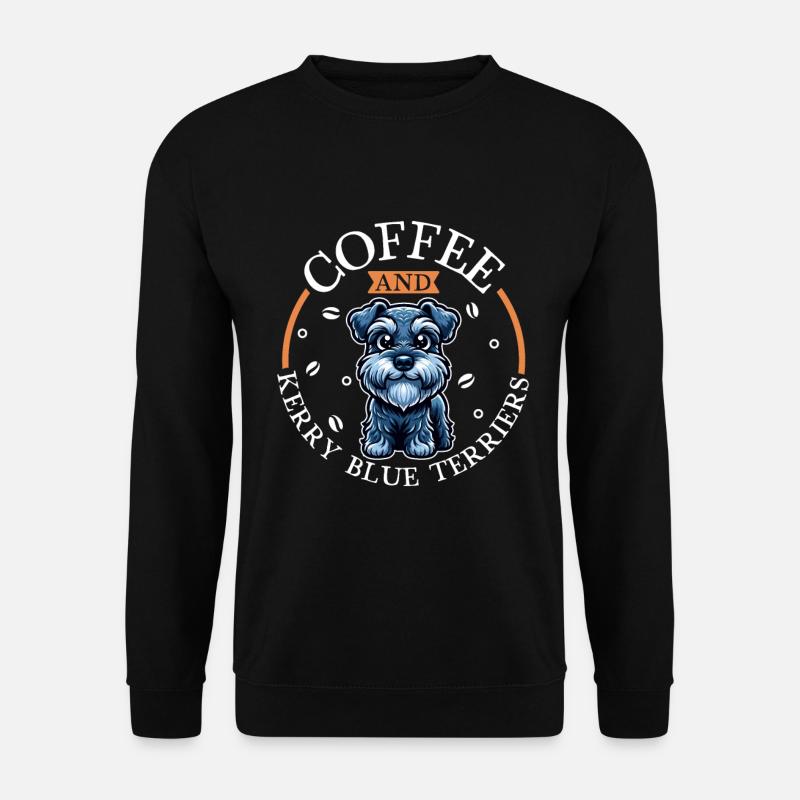 Café et Kerry Blue Terrier - Sweat-shirt Unisexe - noir