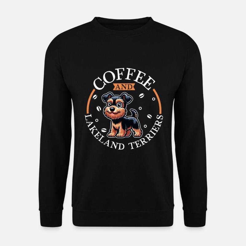 Coffee and Lakeland Terrier - Unisex Sweatshirt - black