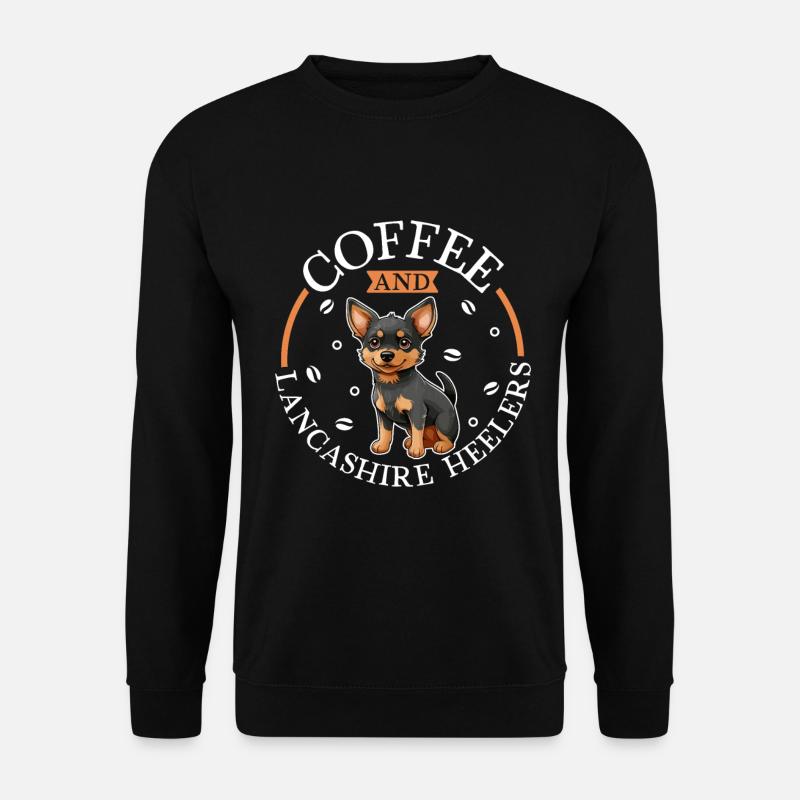 Coffee and Lancashire Heeler - Unisex Sweatshirt - black