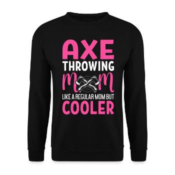 Hache Lancer Maman Maman Normale Mais Plus Cool À - Sweat-shirt Unisexe - noir - Devant - Alina (178cm) & Michal (187cm)