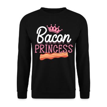 Bacon Princess Bacon Girl - Unisex Pullover - Schwarz - Vorne - Alina (178cm) & Michal (187cm)