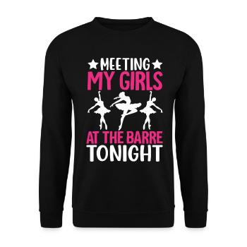 Ballett-Tanz-Tänzerin Treffen meine Mädchen an der - Unisex Pullover - Schwarz - Vorne - Alina (178cm) & Michal (187cm)