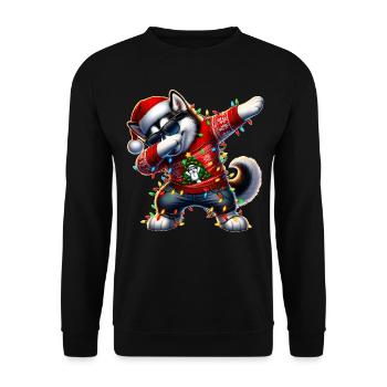 Lunettes de soleil à pois Alaskan Malamute Chien Niedli - Sweat-shirt Unisexe - noir - Devant - Alina (178cm) & Michal (187cm)