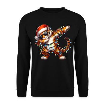 Lunettes de soleil à pois Bengal chat Noël mignon - Sweat-shirt Unisexe - noir - Devant - Alina (178cm) & Michal (187cm)
