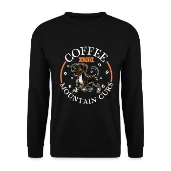Café et Cur de montagne - Sweat-shirt Unisexe - noir - Devant - Alina (178cm) & Michal (187cm)