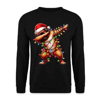 Tupfende Bullmastiff Hund Sonnenbrille Niedlich We - Unisex Pullover - Schwarz - Vorne - Alina (178cm) & Michal (187cm)