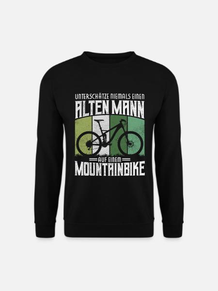 FULLY MTB HARDTAIL ALTER MANN MOUNTAINBIKE SPRUCH - Unisex Pullover - Schwarz