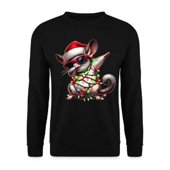 Lunettes de soleil chien Chihuahua à pois Cute Weih - Sweat-shirt Unisexe - noir - Devant - Alina (178cm) & Michal (187cm)