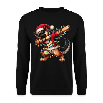 Polka Dot German Shepherd Sunglasses Niedlic - Unisex Sweatshirt - black - Front - Alina (178cm) & Michal (187cm)