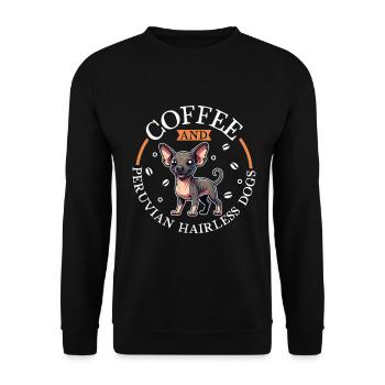 Kaffee und Peruvian viringo - Unisex Pullover - Schwarz - Vorne - Alina (178cm) & Michal (187cm)