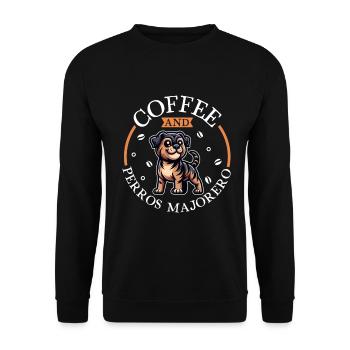 Café et Majorero Canario - Sweat-shirt Unisexe - noir - Devant - Alina (178cm) & Michal (187cm)