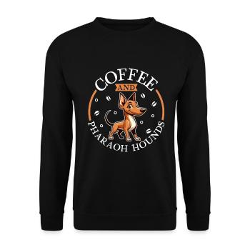 Coffee and Pharaoh Dog - Unisex Sweatshirt - black - Front - Alina (178cm) & Michal (187cm)