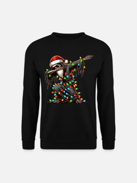 Dabbing Grim Reaper Død Santa Claus Solbriller - Unisex sweater - sort